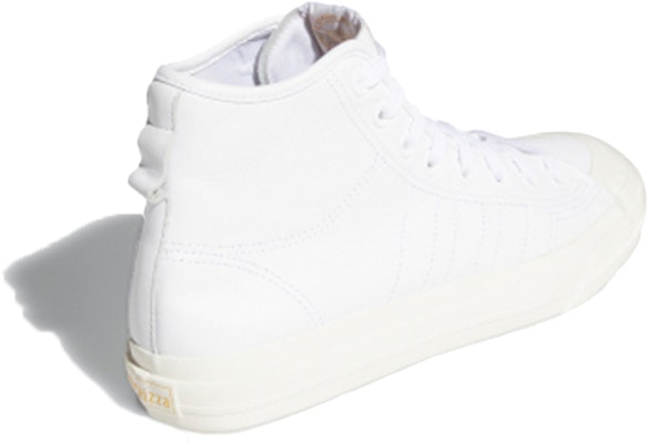 adidas originals NIZZA Hi Rf 高幫 板鞋 男女同款 純白色 Shop adidas originals NIZZA Hi Rf 高幫 板鞋 男女同款 純白色