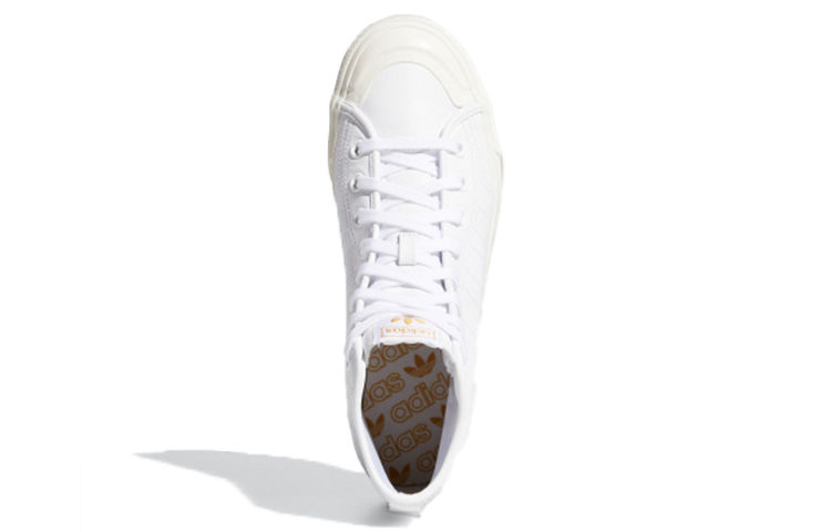 Purchase adidas originals NIZZA Hi Rf 高幫 板鞋 男女同款 純白色