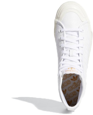 adidas originals NIZZA Hi Rf 高幫 板鞋 男女同款 純白色 Purchase adidas originals NIZZA Hi Rf 高幫 板鞋 男女同款 純白色