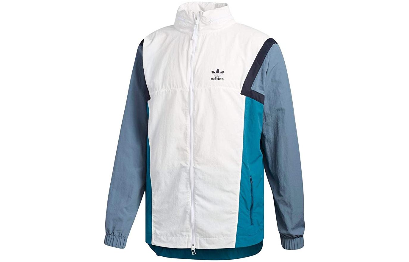 adidas Originals Nova Wind Jkt Multicolor Logo Zip-Up Jacket White () CE2480