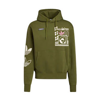 adidas Originals Olive Green Pullover Hoodie GN3865