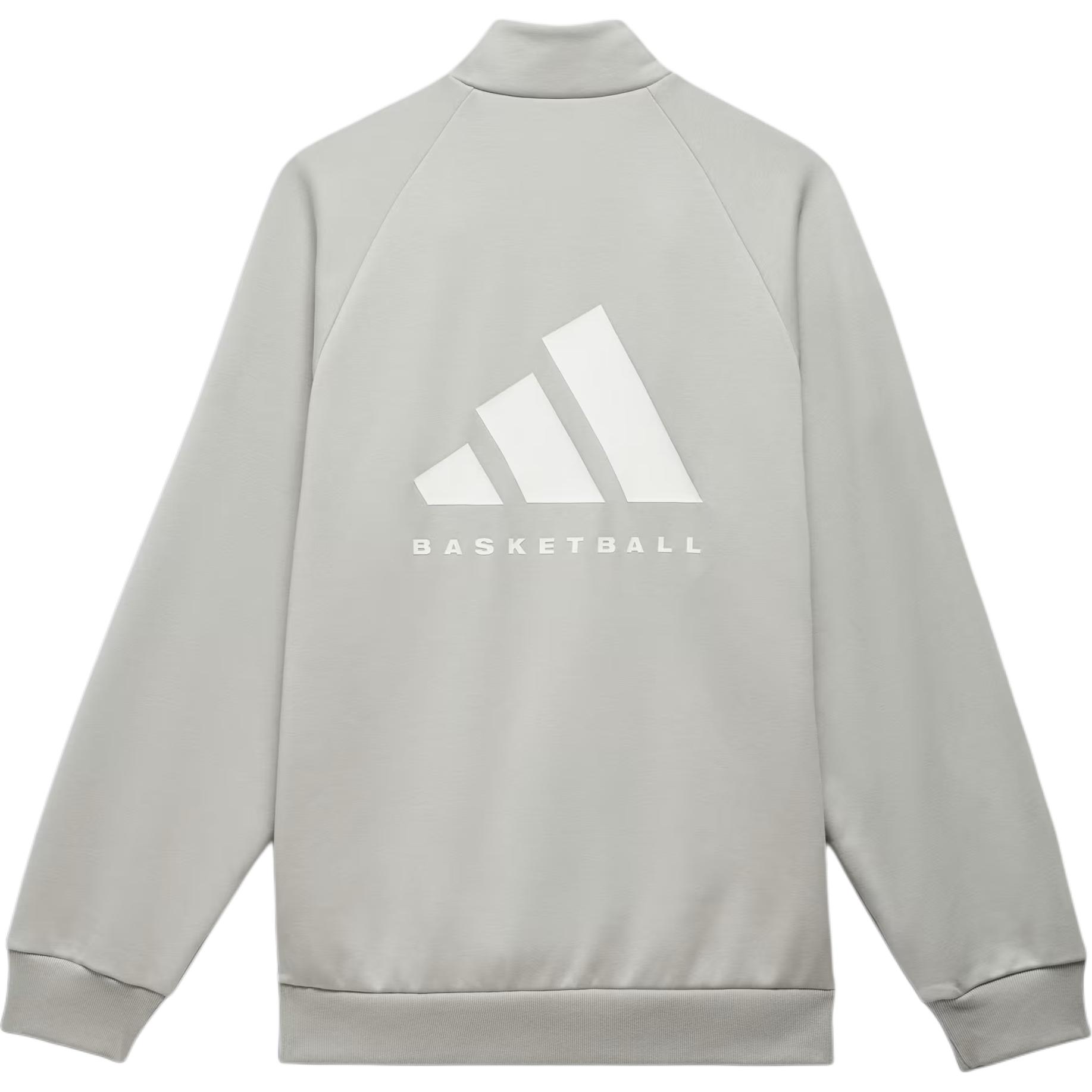 adidas Originals One Basketball Grey Logo Print Jacket Unisex Couple Style HN9269 圖 3