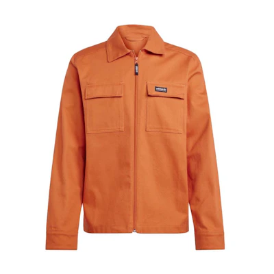 adidas Originals Orange Zip-Up Polo Collar Jacket HR4277