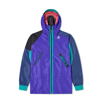 adidas Originals Outdoor Packable Karkaj Multicolor Hooded Zip Jacket Blue Men’s FM3685