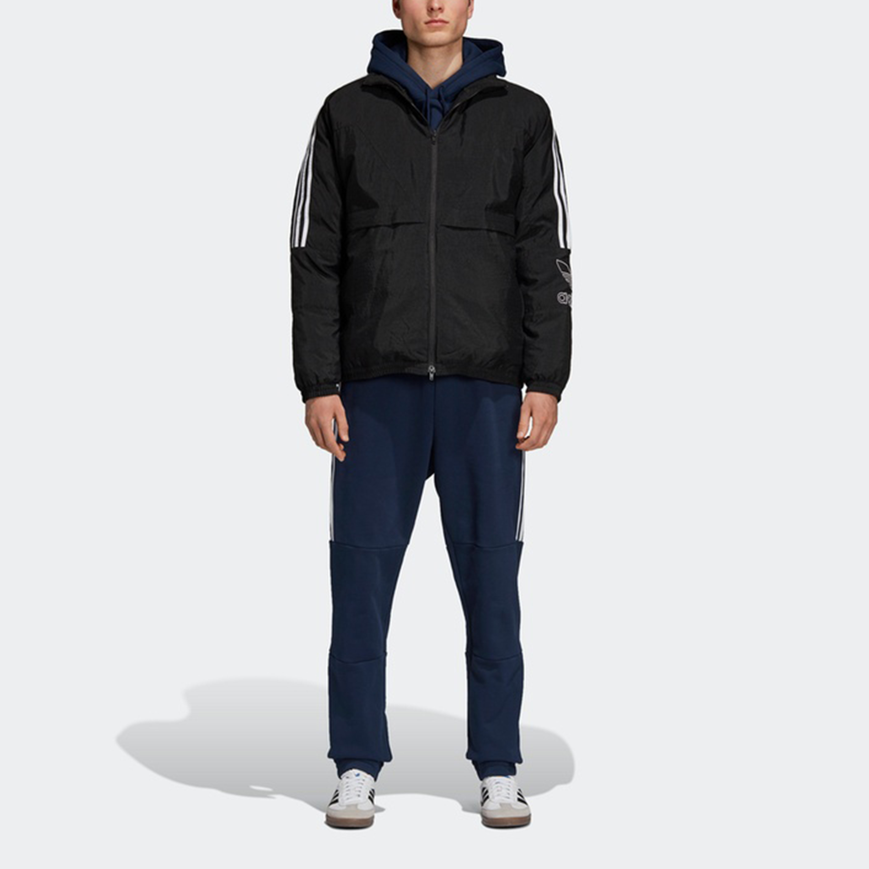 Adidas Originals Outline Tref LG Black Puffer Jacket for Men Winter Collection DH5000 圖 4