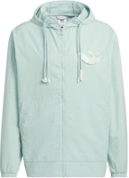 adidas Originals Oversized Colorblock Hoodie Jacket Light Green HS2019 adidas Originals Oversized Colorblock Hoodie Jacket Light Green HS2019