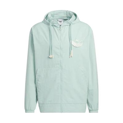 adidas Originals Oversized Colorblock Hoodie Jacket Light Green HS2019