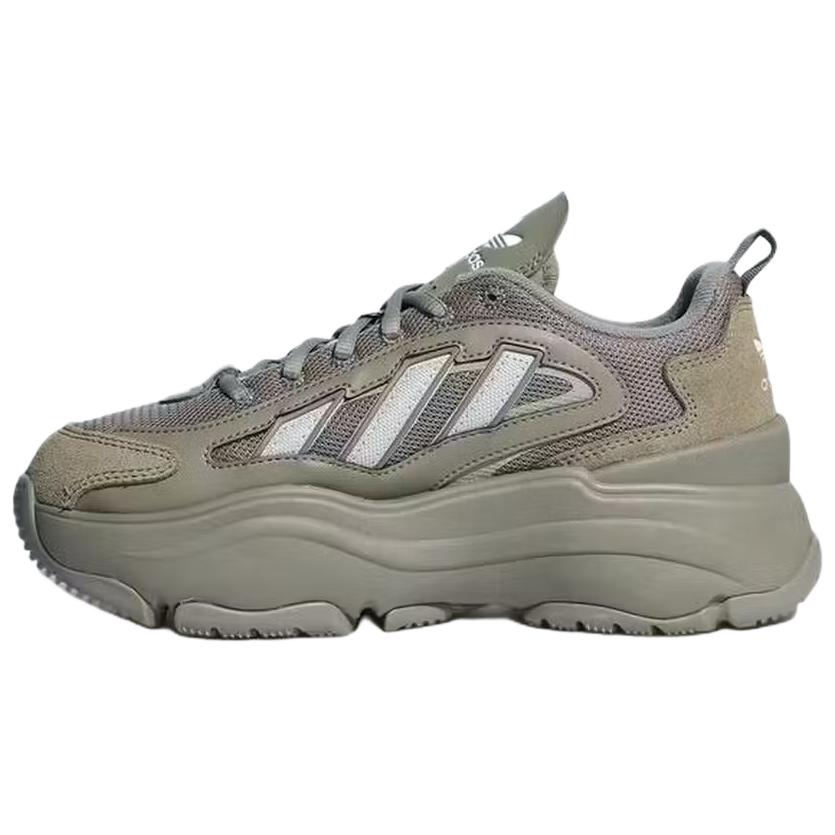 adidas Originals OZGAIA Low-Top Dad Shoes Light Gray Green KJ7310
