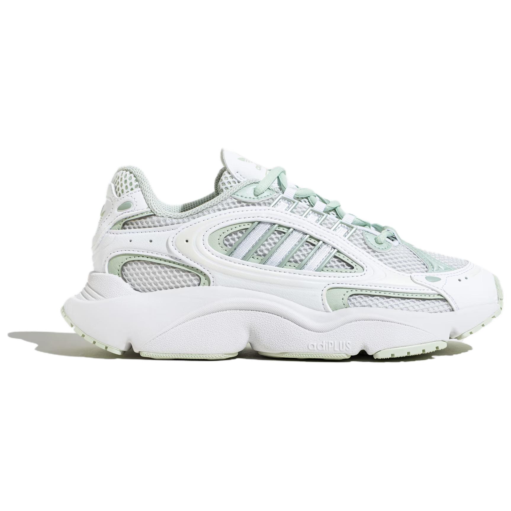 Lookbook adidas originals Ozmillen 舒適經典 防滑耐磨 低筒 爸媽鞋 男女款式 白綠色