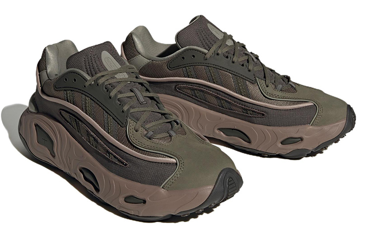 Lookbook 阿迪达斯 三叶草 Oznova 灰绿色棕色款 IE1931