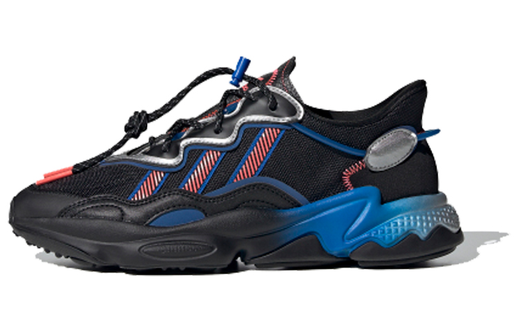 Buy 阿迪达斯三叶草 Ozweego 黑蓝色休闲运动鞋 FW4272