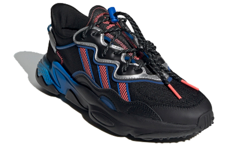 Order 阿迪达斯三叶草 Ozweego 黑蓝色休闲运动鞋 FW4272