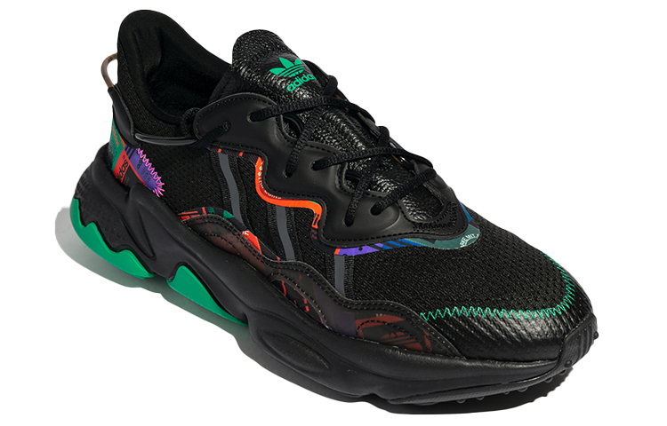 Lookbook 阿迪达斯 Originals Ozweego 休闲鞋 '黑绿多色' GX2715