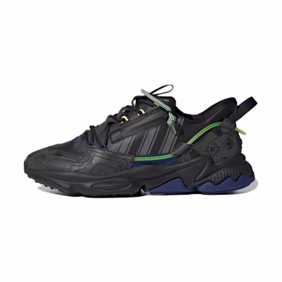 adidas originals Ozweego Zip Cozy Wear-Resistant Running Shoes Obsidian Black Unisex
