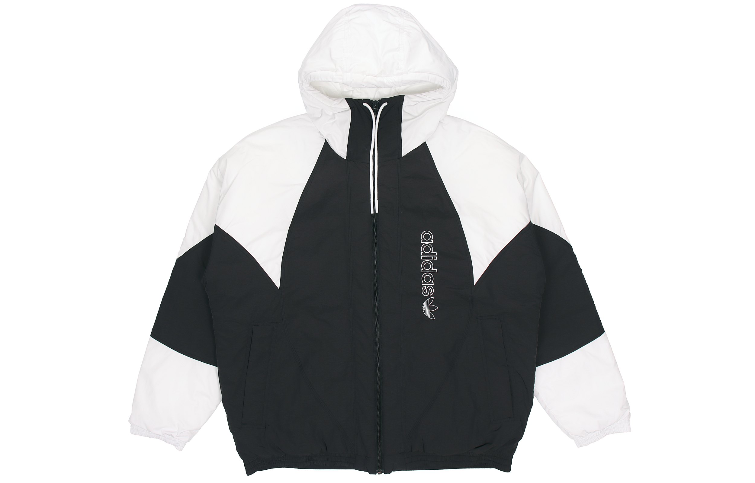 Order アディダス オリジナルス パデッド アディカラー カラーブロック フーディ ジャケット ブラック GE1301