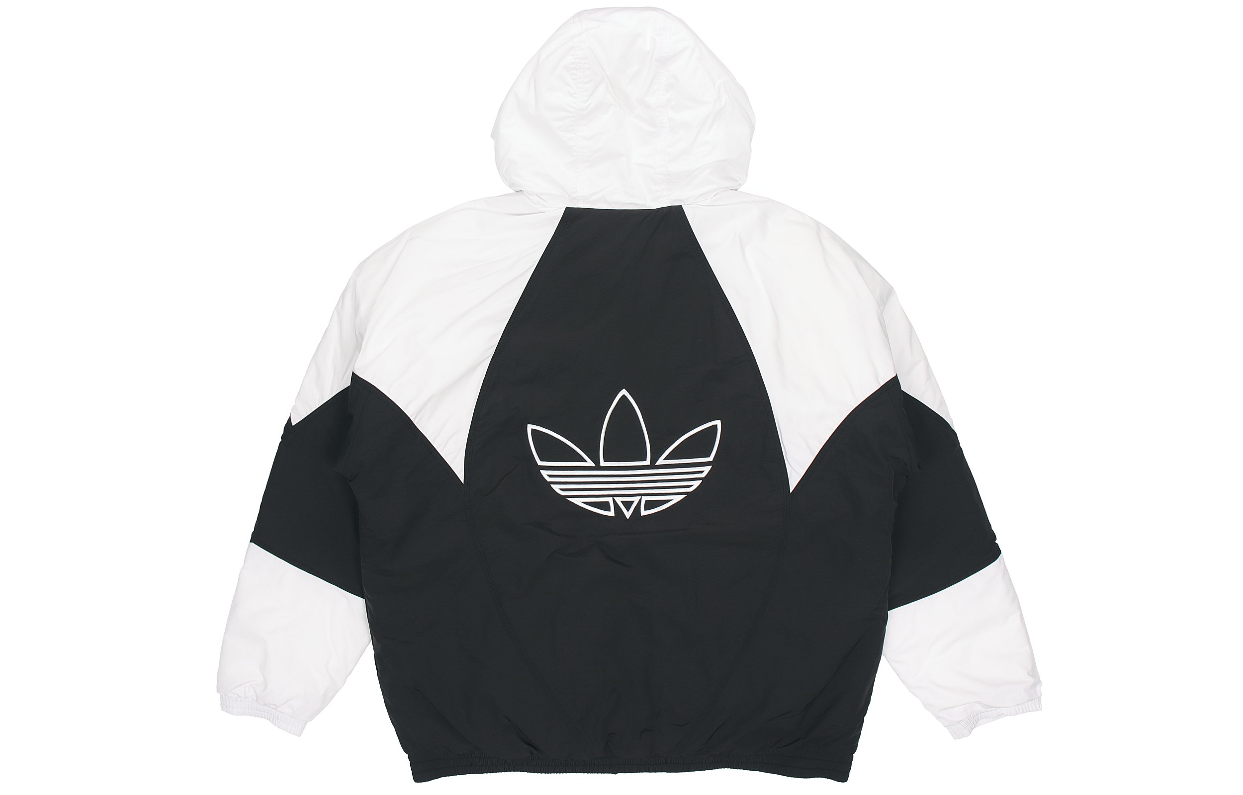 Lookbook アディダス オリジナルス パデッド アディカラー カラーブロック フーディ ジャケット ブラック GE1301