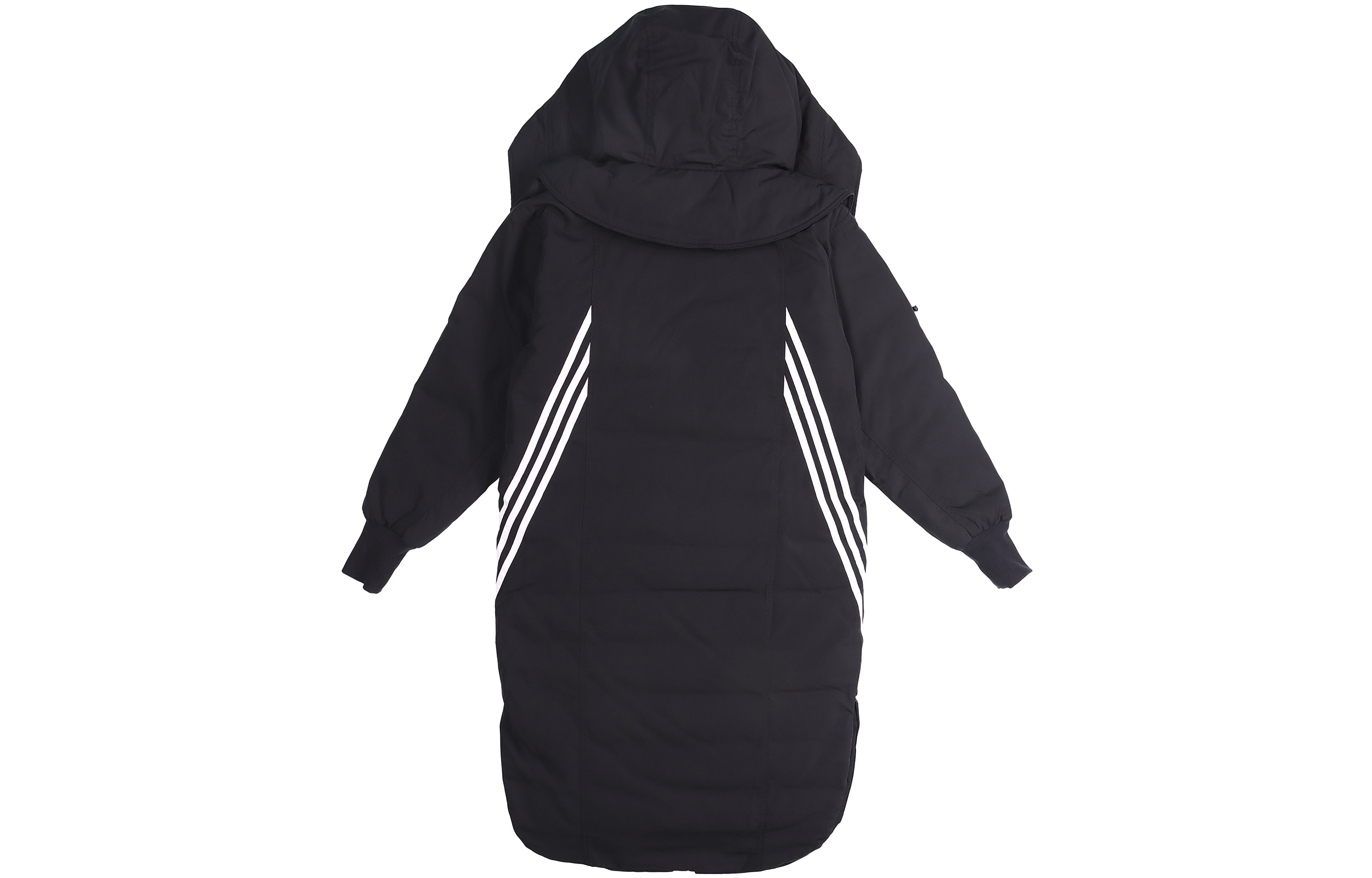 Lookbook 阿迪达斯三叶草男女款黑色长款羽绒大衣 FL0049