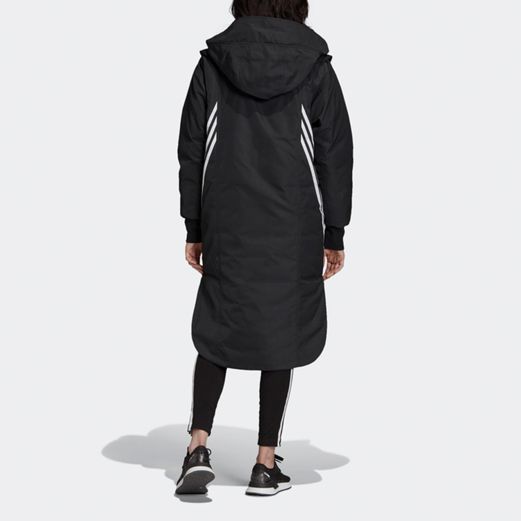 Purchase 阿迪达斯三叶草男女款黑色长款羽绒大衣 FL0049