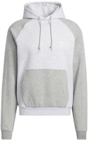 adidas Originals Patch Hoodie Retro Style Light Gray Heathery HI3021 adidas Originals Patch Hoodie Retro Style Light Gray Heathery HI3021
