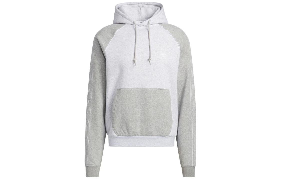 adidas Originals Patch Hoodie Retro Style Light Gray Heathery HI3021 圖 2