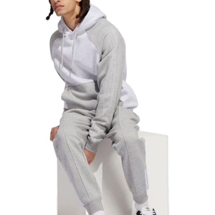 adidas Originals Patch Hoodie Retro Style Light Gray Heathery HI3021 圖 4