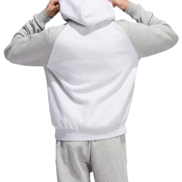 adidas Originals Patch Hoodie Retro Style Light Gray Heathery HI3021 圖 5