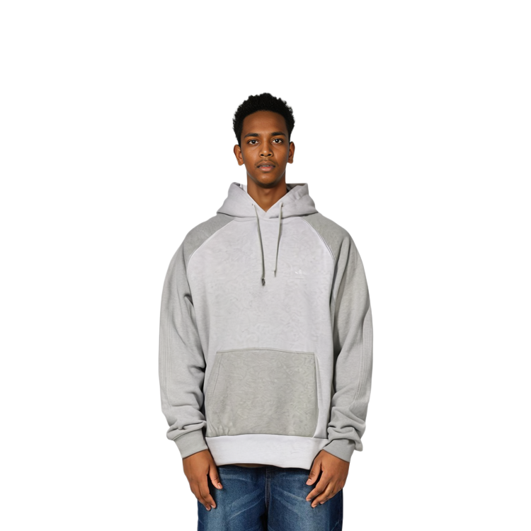 adidas Originals Patch Hoodie Retro Style Light Gray Heathery HI3021 圖 6