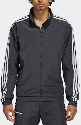 adidas Originals Pharrell Williams Striped Zip Jacket Unisex Night Sky Black. HT9996 Lookbook adidas Originals Pharrell Williams Striped Zip Jacket Unisex Night Sky Black. HT9996