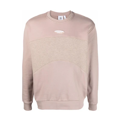 adidas Originals Pink Crewneck Sweatshirt with Logo Patch - Long Sleeve HC9467