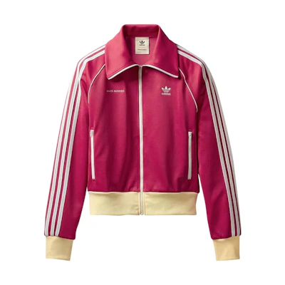 adidas Originals Pink Retro Striped Stand Collar Jacket Unisex. H34617