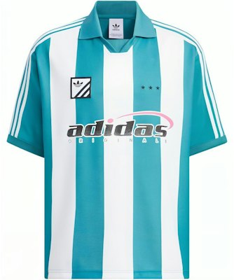 adidas Originals Play Football Polo Shirt Striped Print Ice Blue Sportswear. IW6307 Buy adidas Originals Play Football Polo Shirt Striped Print Ice Blue Sportswear. IW6307