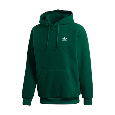 adidas Originals PLR Fleece Hoodie Pullover Sweatshirt Dark Green GE5213