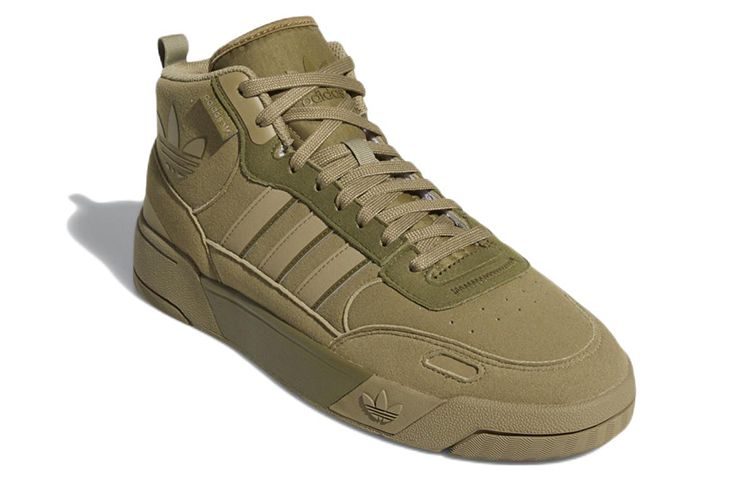 Lookbook adidas originals Post Up 耐磨休閒高幫板鞋 軍綠色