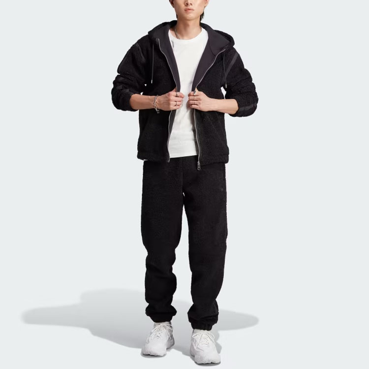 Purchase 아디다스 오리지널 프리미엄 에센셜 블랙 플리스 후드 재킷 II5807