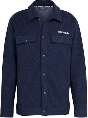 adidas Originals Premium Overshirt Navy Blue Logo Loose-Fit Jacket Shirt Men IS2045 Order adidas Originals Premium Overshirt Navy Blue Logo Loose-Fit Jacket Shirt Men IS2045