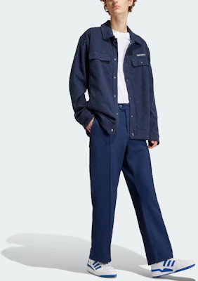 adidas Originals Premium Overshirt Navy Blue Logo Loose-Fit Jacket Shirt Men IS2045 Purchase adidas Originals Premium Overshirt Navy Blue Logo Loose-Fit Jacket Shirt Men IS2045