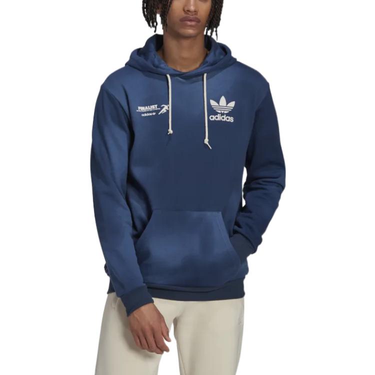 Lookbook adidas Originals 藍色印花休閒圓領長袖 HL9283