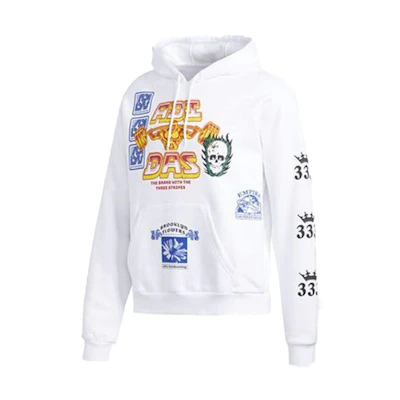 adidas Originals Printed Fleece Hoodie Men’s White EC7321