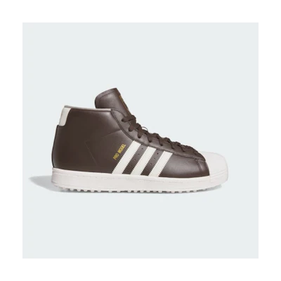 Adidas Originals Pro Model Golf Shoes Dark Brown/Chalk White/Gold Metallic
