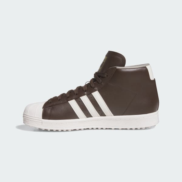 Adidas Originals Pro Model Golf Shoes Dark Brown/Chalk White/Gold Metallic 圖 6