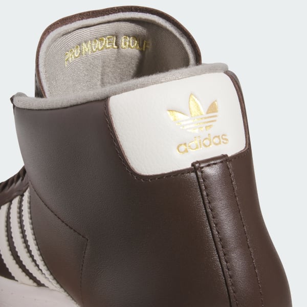Adidas Originals Pro Model Golf Shoes Dark Brown/Chalk White/Gold Metallic 圖 7