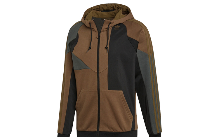 adidas Originals PT3 Olive Brown Casual Hoodie Jacket ED5792