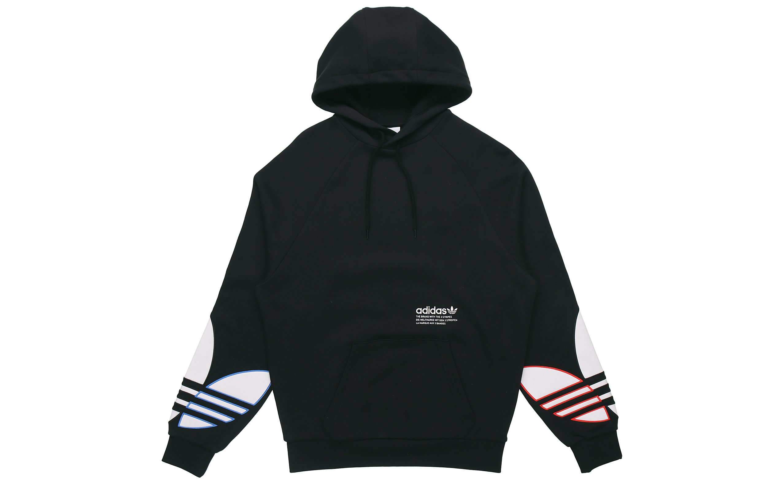 adidas Originals Pullover Sweatshirt with Large Logo Print - Black GN3570