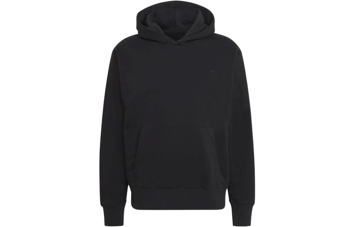 adidas Originals Pure Logo Embroidered Pullover Hoodie Black HN6934