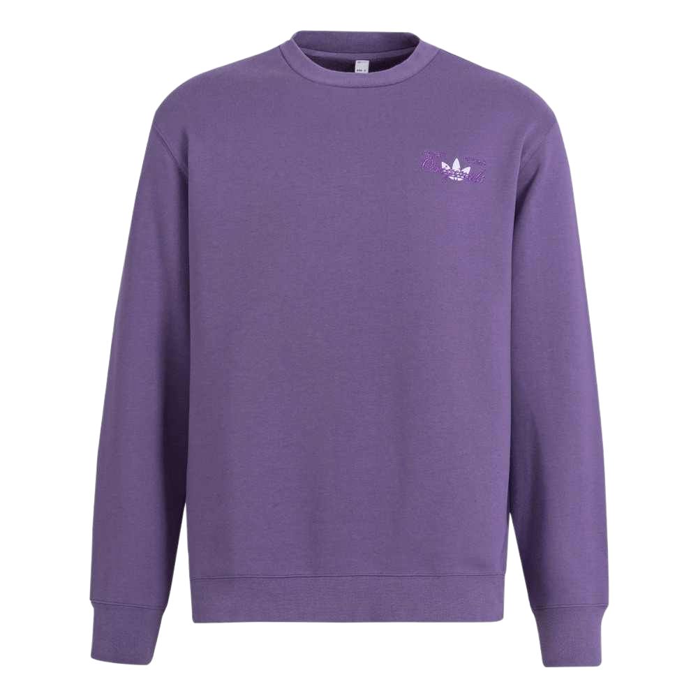 adidas Originals Purple Crewneck Sweatshirt with Logo Print for Men IM1206
