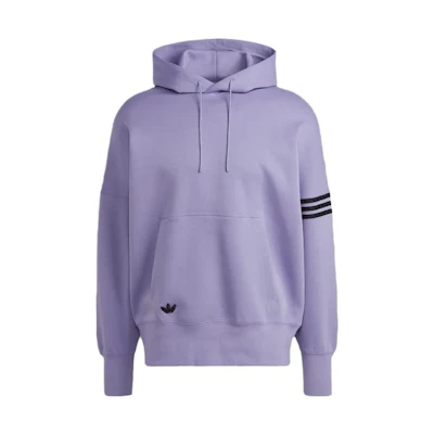 adidas Originals Purple Hoodie with Trefoil Logo & Three Stripes Design IC0373