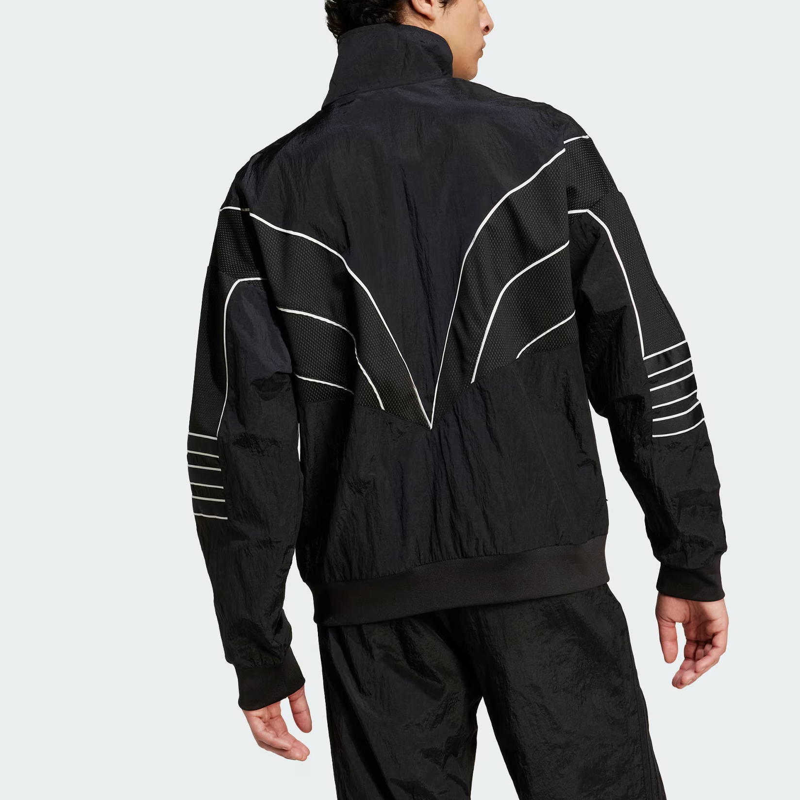 adidas Originals Q4 Atlanta Stone Track Top Striped Logo Jacket Black - IX6714 圖 4