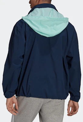 adidas Originals 海軍藍四分拉鍊連帽外套 休閒運動服 HB1821 Shop adidas Originals 海軍藍四分拉鍊連帽外套 休閒運動服 HB1821