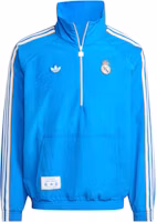 adidas Originals Real Madrid Half-Zip Striped Jacket Loose Fit KC3736 adidas Originals Real Madrid Half-Zip Striped Jacket Loose Fit KC3736