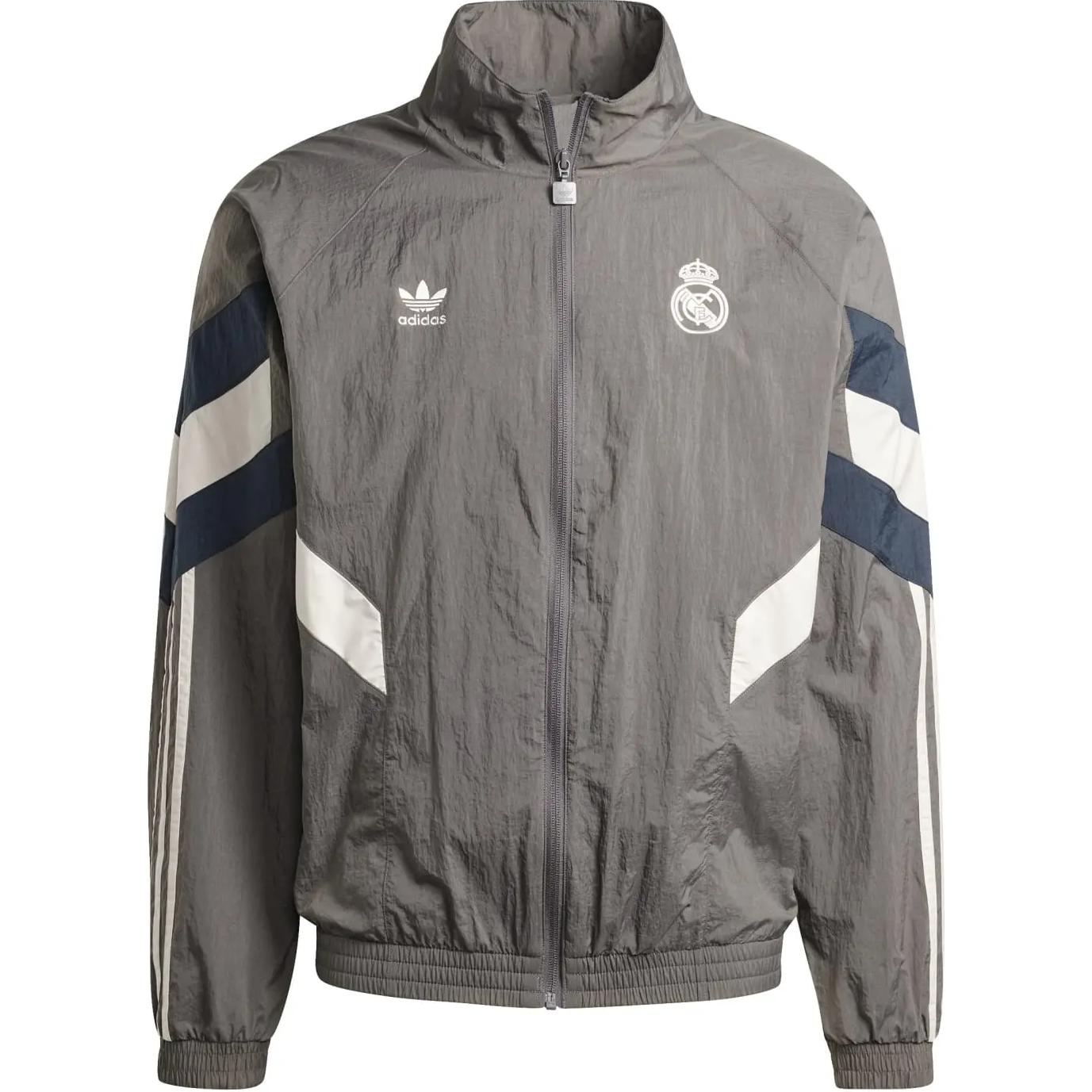 Order adidas Originals Real Madrid Track Jacket Kelabu Retro Sukan JI9479